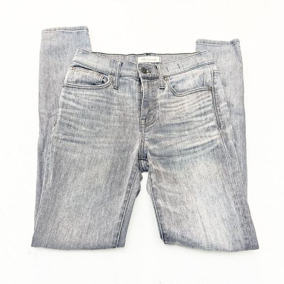 Madewell 9" High Riser Skinny Skinny Gray Charcoal Wash Denim Jeans Size 25 - Picture 4 of 8